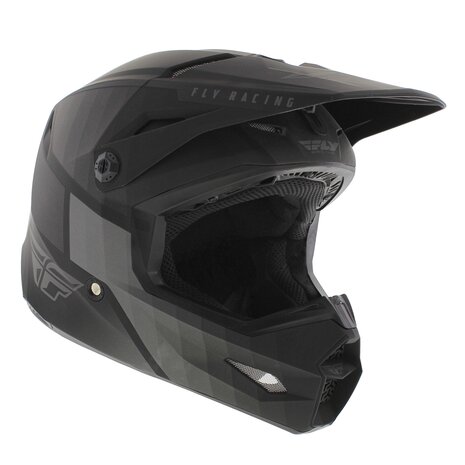 Fly Racing Kinetic Children Youth Offroad MX Helmet Drift matt black grey