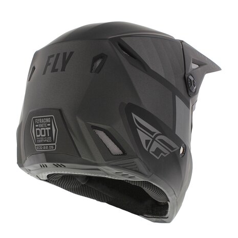 Fly Racing Kinetic Children Youth Offroad MX Helmet Drift matt black grey
