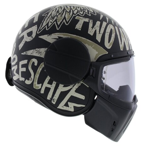 Caberg Ghost Nuke Helmet - matt black white - Size S