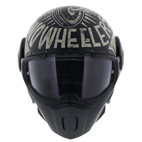 Caberg Ghost Nuke Helmet - matt black white - Size S
