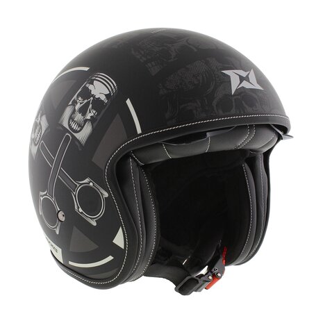 Axxis Hornet S SV helmet Skulls Illustrated B1 matt black