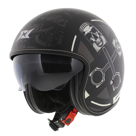 Axxis Hornet S SV helmet Skulls Illustrated B1 matt black