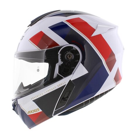 Axxis Storm S SV Flip-up helmet Diamond C7 gloss blue white red