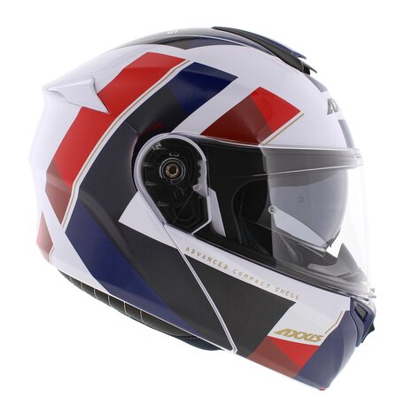 Axxis Storm S SV Flip-up helmet Diamond C7 gloss blue white red
