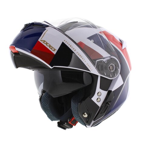 Axxis Storm S SV Flip-up helmet Diamond C7 gloss blue white red