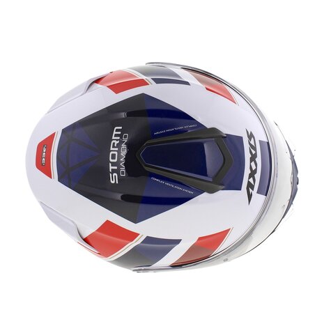 Axxis Storm S SV Flip-up helmet Diamond C7 gloss blue white red