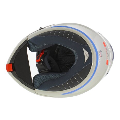 Axxis Storm S SV Flip-up helmet Genuine A0 gloss grey-white blue - Size M