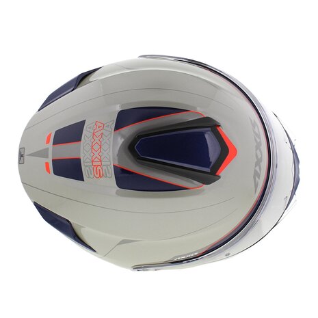 Axxis Storm S SV Flip-up helmet Genuine A0 gloss grey-white blue - Size M
