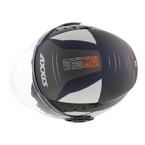Axxis Metro S Bird B0 matt blue white grey - Openface helmet for motorcycle and scooter