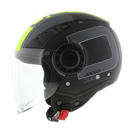 Axxis Metro S helmet Duo B13 matt black yellow - Size XXS - Children / youth helmet for motorcycle and scooter