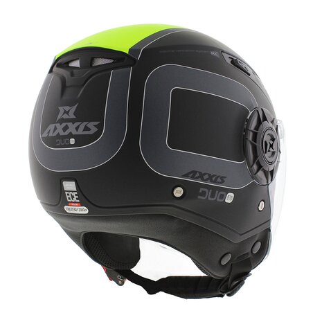 Axxis Metro S helmet Duo B13 matt black yellow - Size XXS - Children / youth helmet for motorcycle and scooter