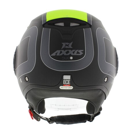 Axxis Metro S helmet Duo B13 matt black yellow - Size XXS - Children / youth helmet for motorcycle and scooter