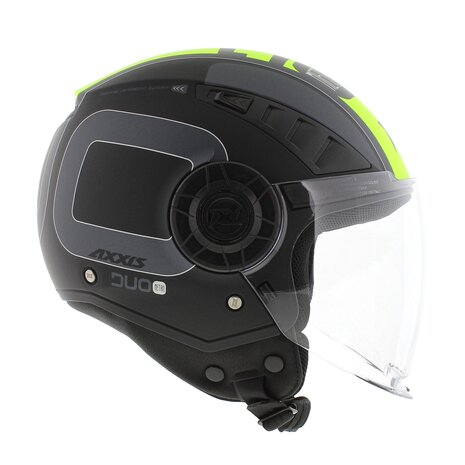 Axxis Metro S helmet Duo B13 matt black yellow - Size XXS - Children / youth helmet for motorcycle and scooter