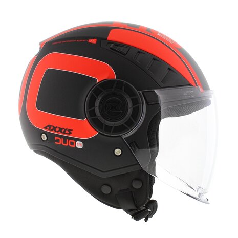 Axxis Metro S helmet Duo B15 matt black red - Size XXS - Children / youth helmet for motorcycle and scooter