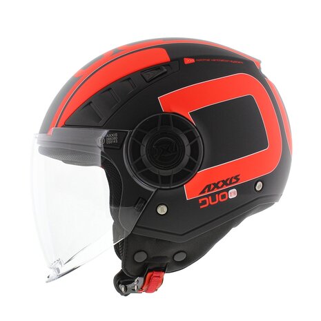 Axxis Metro S helmet Duo B15 matt black red - Size XXS - Children / youth helmet for motorcycle and scooter