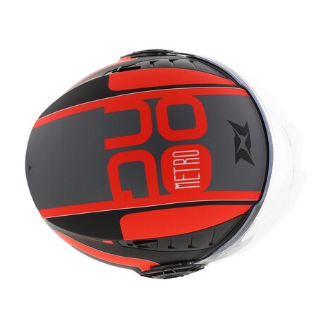 Axxis Metro S helmet Duo B15 matt black red - Size XXS - Children / youth helmet for motorcycle and scooter