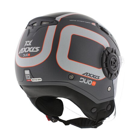 Axxis Metro S helmet Duo C2 matt grey - Size XXS - Children / youth helmet for motorcycle and scooter