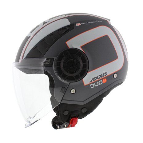 Axxis Metro S helmet Duo C2 matt grey - Size XXS - Children / youth helmet for motorcycle and scooter