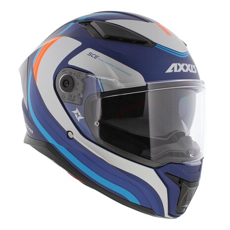 Axxis Panther SV full face motorcycle helmet Tribute C7 matt blue