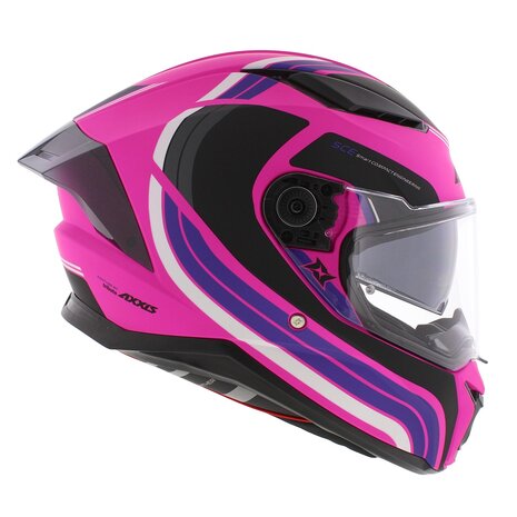 Axxis Panther SV full face motorcycle helmet Tribute C8 matt pink