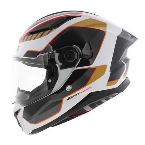 Axxis Panther SV full face motorcycle helmet Gale A9 gloss gold white black