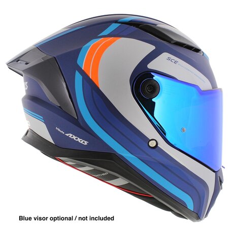 Axxis Panther SV full face motorcycle helmet Tribute C7 matt blue