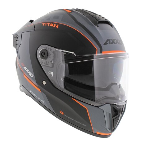 Axxis Hawk SV EVO full face helmet Titan B4 matt black orange grey