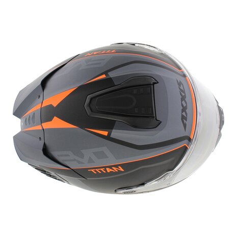 Axxis Hawk SV EVO full face helmet Titan B4 matt black orange grey