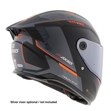 Axxis Hawk SV EVO full face helmet Titan B4 matt black orange grey