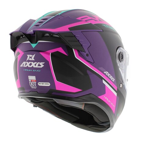Axxis Hawk SV EVO full face helmet Titan B8 matt black pink purple