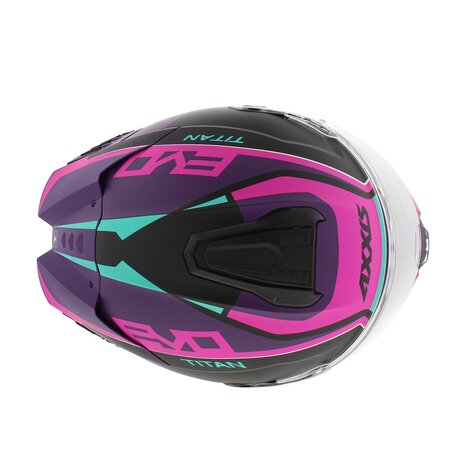 Axxis Hawk SV EVO full face helmet Titan B8 matt black pink purple
