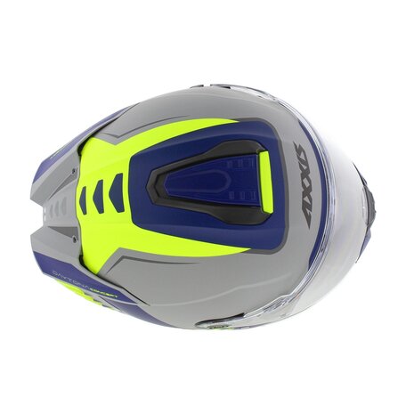 Axxis Hawk SV EVO full face helmet Daytona C2 matt grey blue yellow