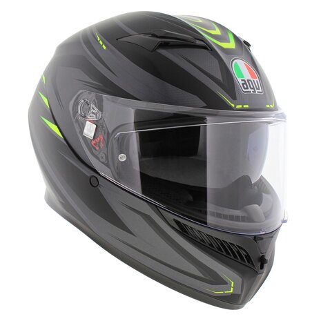 AGV K3 fullface motorcycle helmet Syth matt black fluo yellow