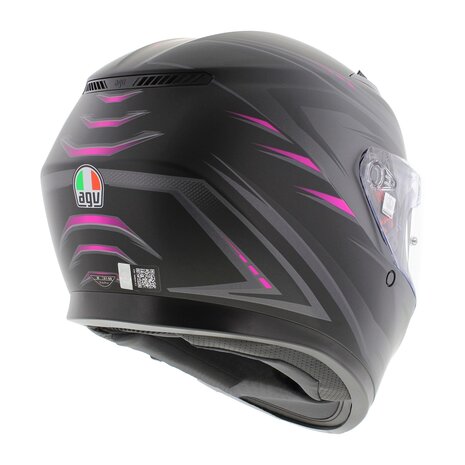AGV K3 fullface motorcycle helmet Syth matt black pink