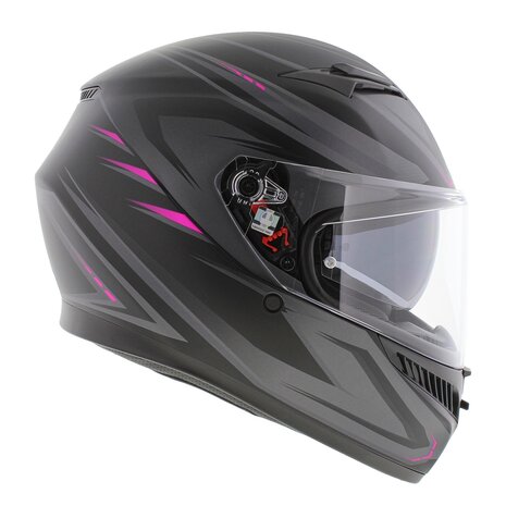 AGV K3 fullface motorcycle helmet Syth matt black pink