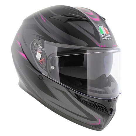 AGV K3 fullface motorcycle helmet Syth matt black pink