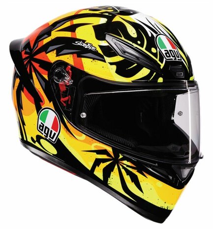 AGV K1 S Motorcycle helmet Tropicrush gloss black orange