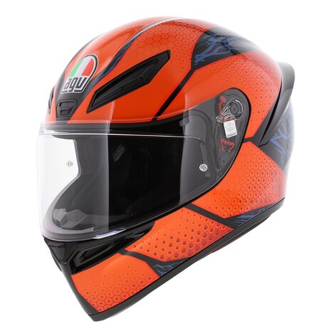 AGV K1 S helmet Speedarmor gloss orange blue