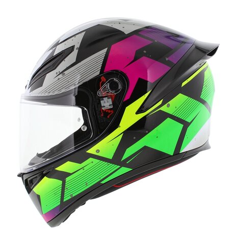 AGV K1 S helmet Punkpulse gloss black purple green