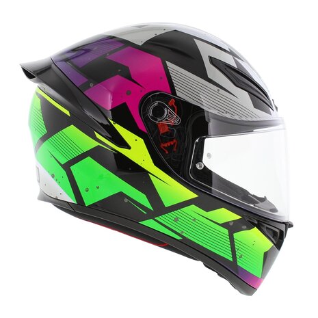 AGV K1 S helmet Punkpulse gloss black purple green