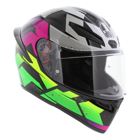 AGV K1 S helmet Punkpulse gloss black purple green