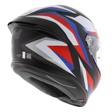 AGV K6 S Timewarp Motorcycle helmet matt black red blue