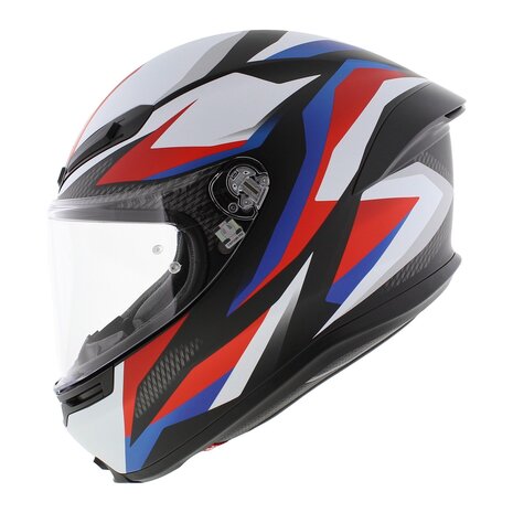 AGV K6 S Timewarp Motorcycle helmet matt black red blue