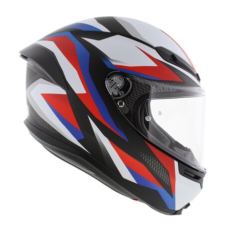 AGV K6 S Timewarp Motorcycle helmet matt black red blue