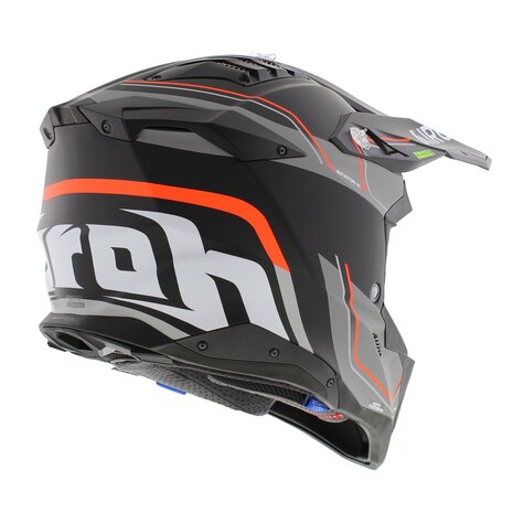 Airoh MX Helmet Aviator 3 AMS&sup2; Leader matt black grey orange