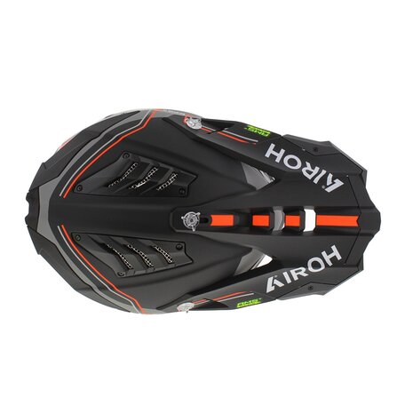 Airoh MX Helmet Aviator 3 AMS&sup2; Leader matt black grey orange