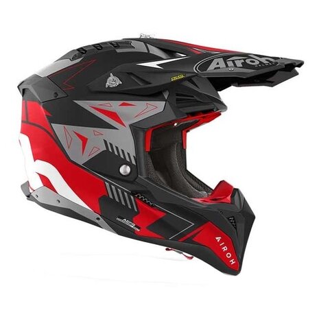 Airoh MX Helmet Aviator 3 AMS&sup2; Sping Matt black red