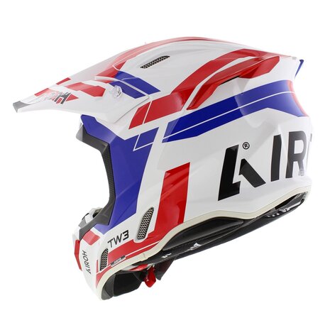 Airoh Twist 3.0 MX Helmet Dynasty gloss white blue red