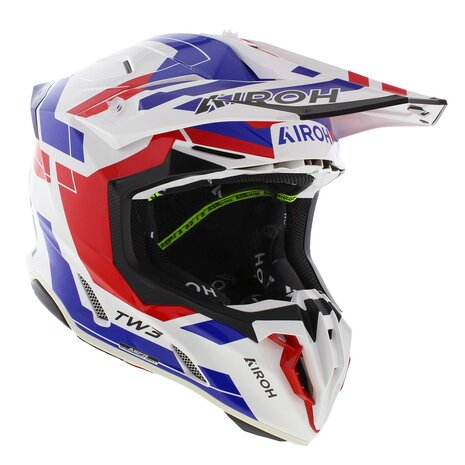 Airoh Twist 3.0 MX Helmet Dynasty gloss white blue red