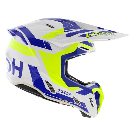 Airoh Twist 3.0 MX Helmet Dynasty white blue yellow